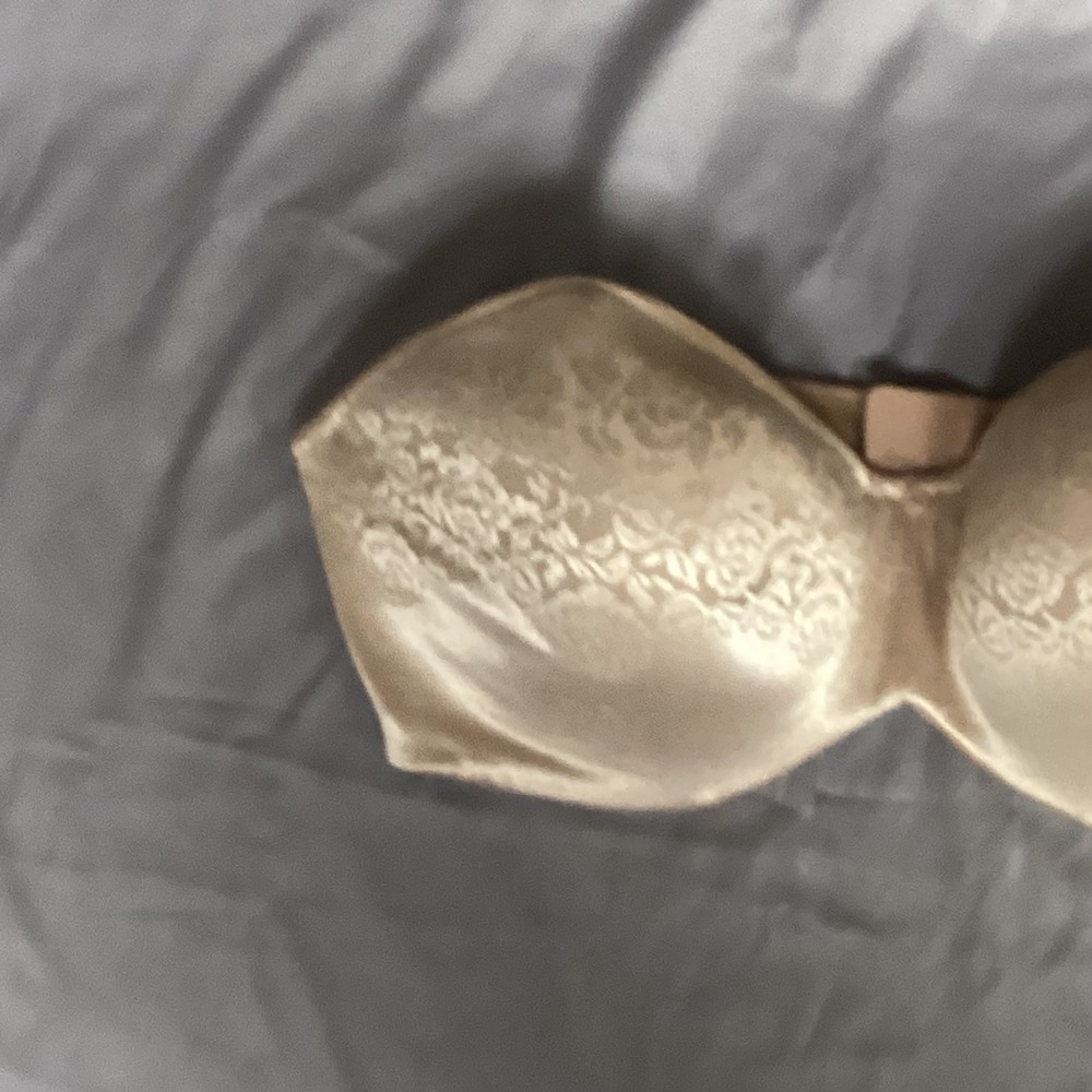 Soma Stunning Support Strapless Bra Floral Beige Comfortable 42D Straps Detach - Picture 12 of 12